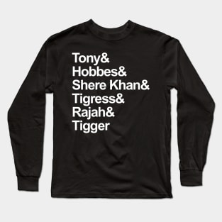 Pop Culture Tigers - Helvetica Style Design Long Sleeve T-Shirt